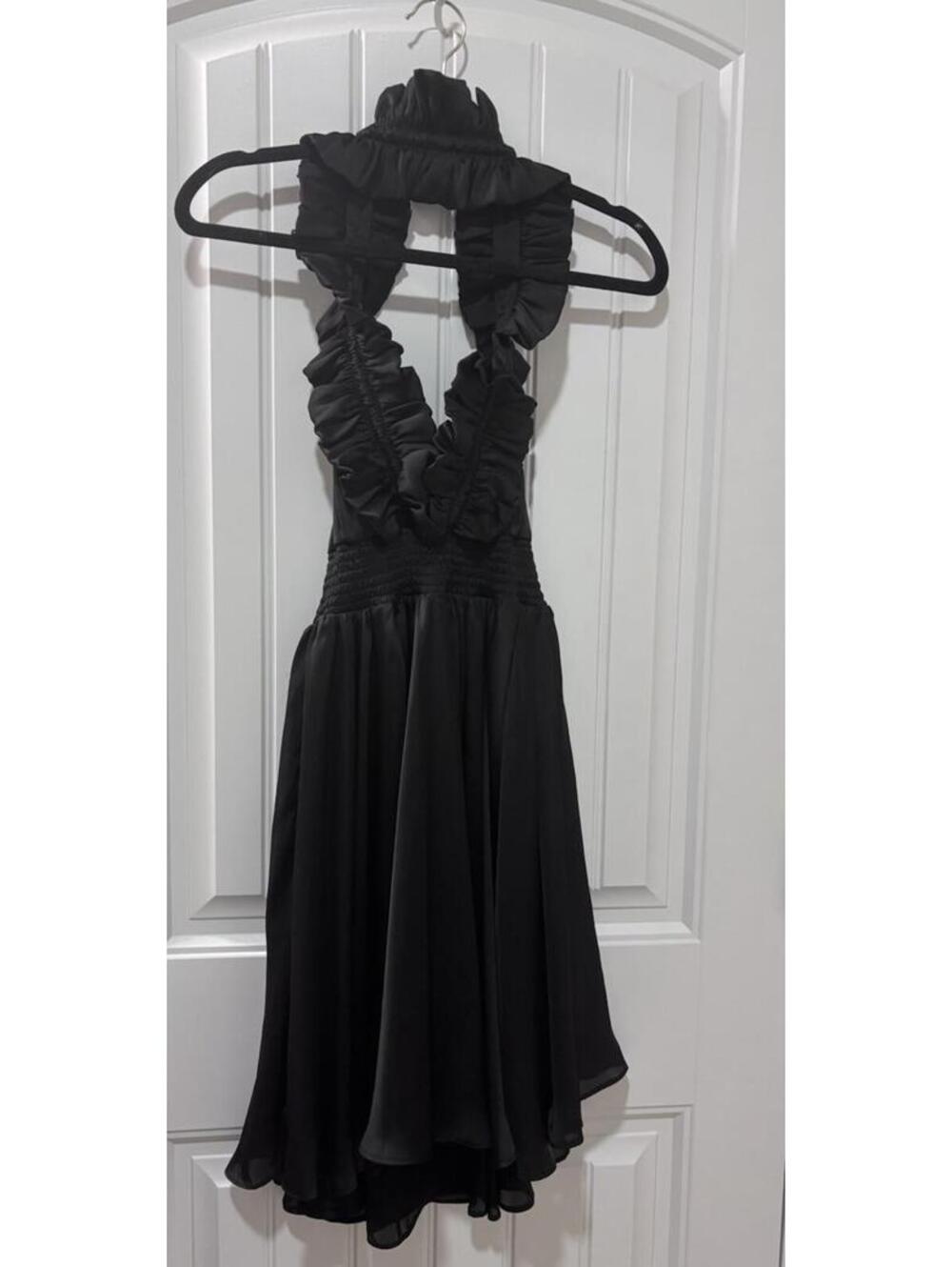 Double Zero Black Dress Halter Size Medium